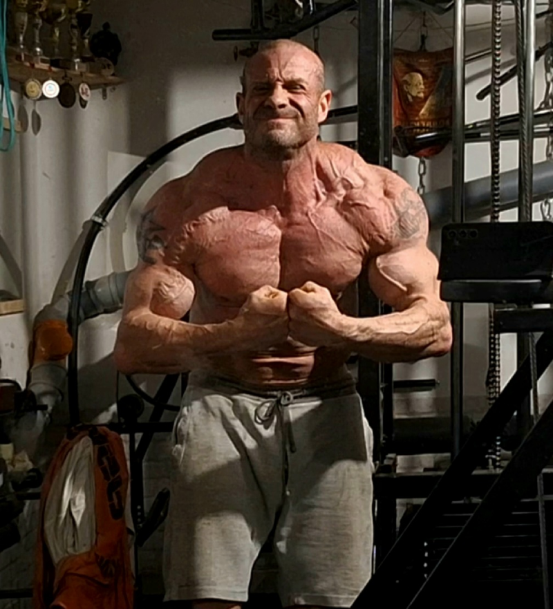 Ladislav Kindernay after a workout at the gym, July 2026.